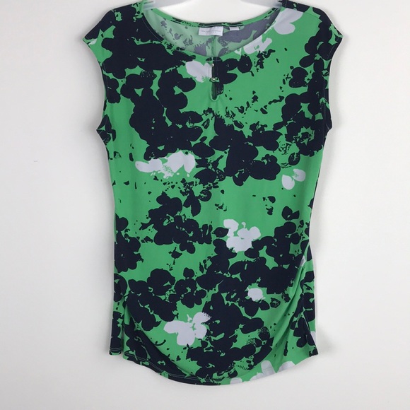 New York & Company Tops - New York & Co Cap Sleeve Abstract Floral Top